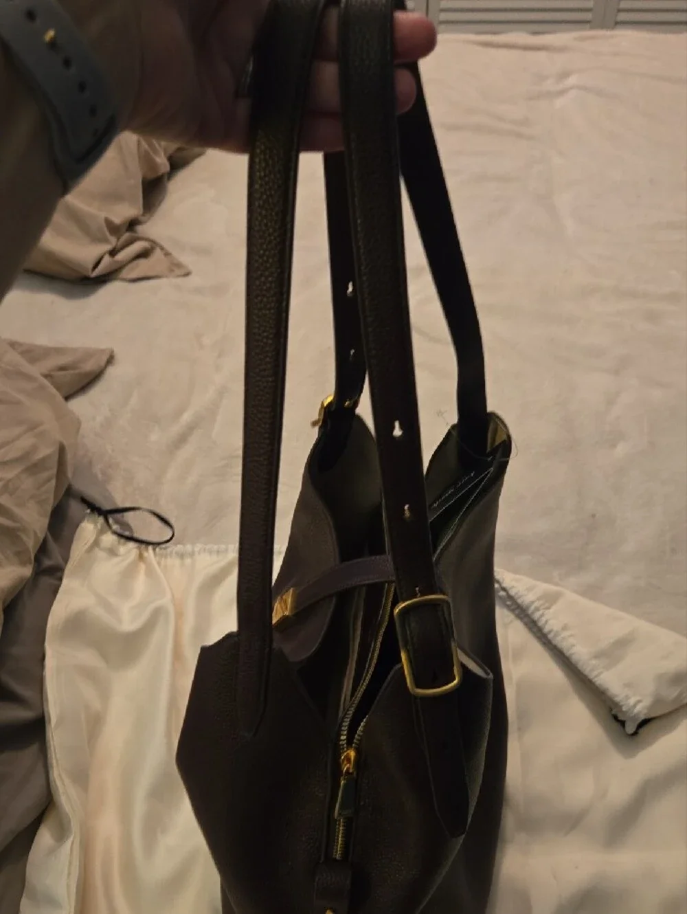 NWT KATE SPADE Designer Pebbled Leather Hobo Bag - BLACKBERRY